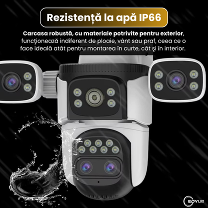 Camera de supraveghere EDYLUX 4 Lentile Ultra HD 12MP, Wireless 