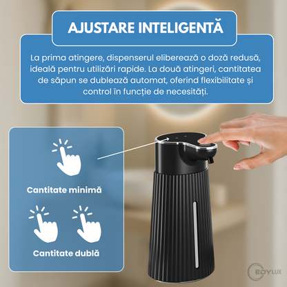 Dozator Automat de Sapun, EDYLUX, Senzor de miscare, 400 ml, Spumare Automata, Detectare Rapida a Miscarii 