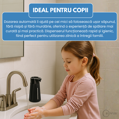 Dozator Automat de Sapun, EDYLUX, Senzor de miscare, 400 ml, Spumare Automata, Detectare Rapida a Miscarii 