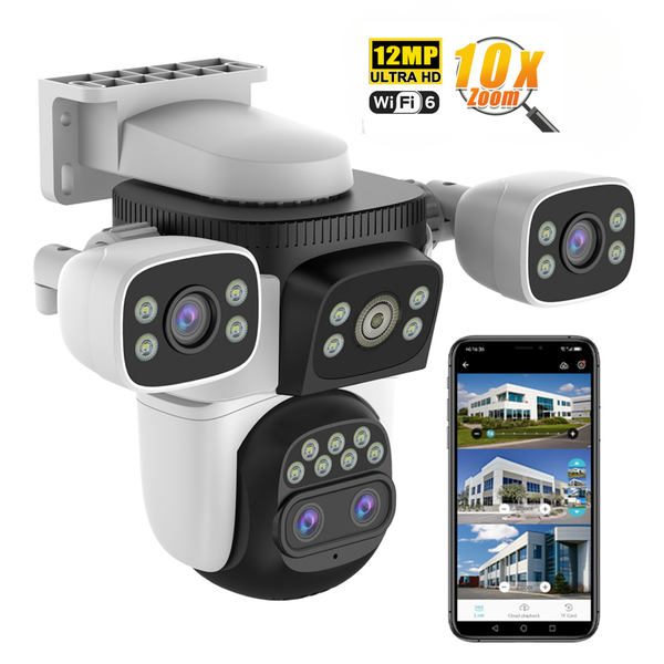 Camera de supraveghere EDYLUX 4 Lentile Ultra HD 12MP, Wireless 