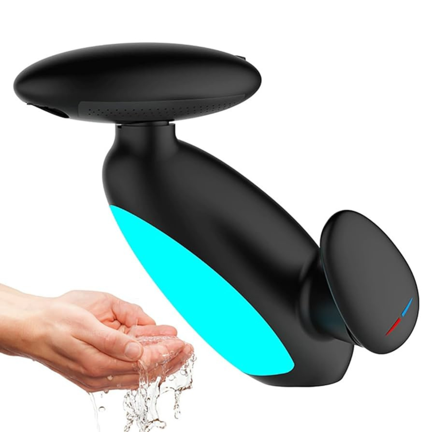 Baterie Baie Monocomanda, EDYLUX, flux reglabil in 4 moduri, cap extractibil lung 40–60 cm, rotire 360°, sistem LED activat de apa, mecanism ceramic durabil, tratament anti-rugina, accesorii incluse, Negru 